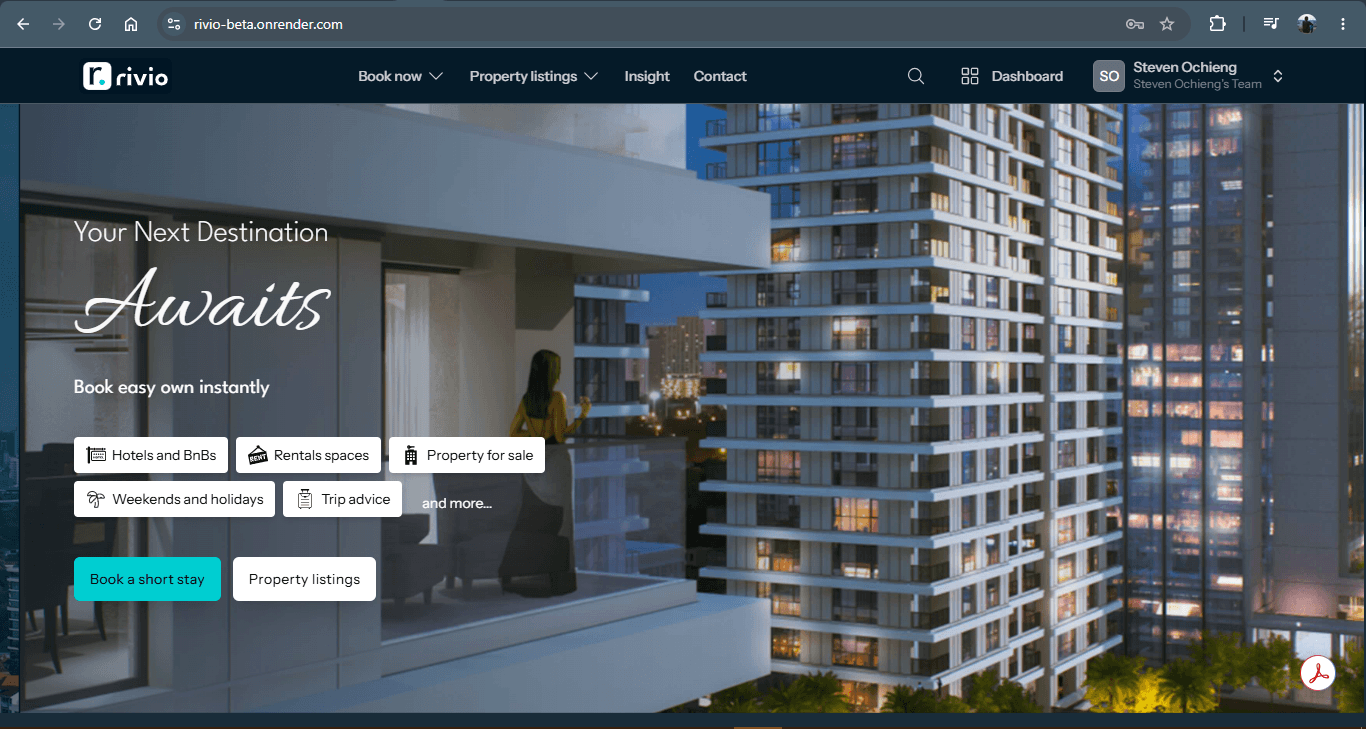 Rivio - Instant Booking & Real Estate Marketing